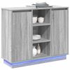 vidaXL Madia LED Grigio Sonoma 90 x 32 x 75 cm Legno multistrato