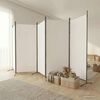 vidaXL Divisorio a 5 Pannelli Bianco 433x180 cm Tessuto