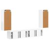 vidaXL Set di Mobiletto da TV a Parete 4 pcs Bianco Lucido