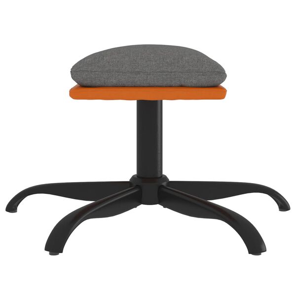 vidaXL Poggiapiedi Grigio Chiaro 60x60x36 cm in Tessuto e Similpelle