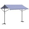 vidaXL Tenda da Sole Blu e Bianca 300x300 cm in Tessuto e Acciaio