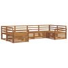 vidaXL Set divani 6 pcs Naturale Legno di Acacia Massello