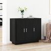 vidaXL Credenza Rovere Nero 92 x 35 x 75 cm Legno multistrato
