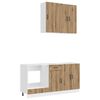 vidaXL Unit&agrave; Cucina LUCCA 5 pz Rovere Artigianale Legno ingegnerizzato