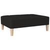 vidaXL Divano Letto a 2 Posti con Poggiapiedi Nero in Tessuto
