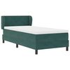 vidaXL Letto a molle con materasso Verde scuro 100 x 200 cm Velluto