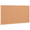 vidaXL Bacheca in sughero con cornice in legno massello di pino 100x55 cm
