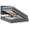 vidaXL Letto con contenitore e materasso Grigio scuro 140 x 190 cm