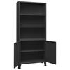 vidaXL Libreria Industriale Antracite 80x32x180 cm in Acciaio