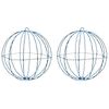 vidaXL Palla 2 pz Bianco freddo 40 x 40 x 42 cm Metallo 192 LED