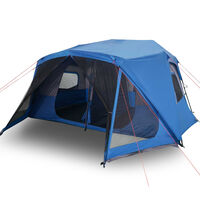 vidaXL Tenda da Campeggio per 10 Persone Blu Impermeabile