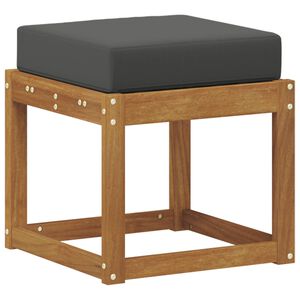 vidaXL Panca Sgabello Legno di Acacia Massello Naturale e Antracite
