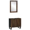 vidaXL Set di Armadi da Bagno 2 pz Marrone Noce