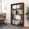 vidaXL Libreria/Divisorio Ambrato 80x25x132 cm Legno Massello di Pino