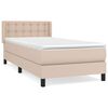 vidaXL Giroletto a Molle con Materasso Cappuccino 80x200 cm Similpelle
