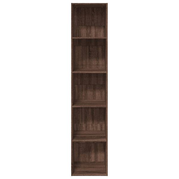 vidaXL Libreria Rovere Marrone 40x30x189 cm in Legno Multistrato
