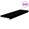 vidaXL Gradini 20 pz Marrone-nero 80x25x2 cm Legno Massello Rovere