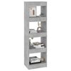 vidaXL Libreria/Divisorio Grigio Cemento 40x30x135 cm