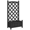 vidaXL Fioriera con Traliccio Nera 55x29,5x110 cm in Massello di Abete