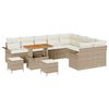 vidaXL Set Divano da Giardino 12 pz 11-Numero di posti Beige e Crema