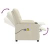 vidaXL Poltrona Alzapersona Massaggiante Crema in Similpelle