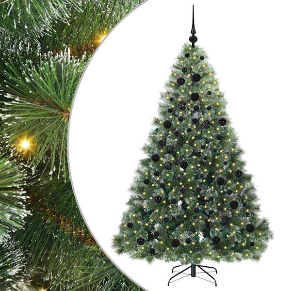 vidaXL Albero di Natale artificiale con 300 LED Verde 180 cm PE e PVC