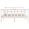 vidaXL Letto senza Materasso Bianco 135x190 cm Legno Massello di Pino