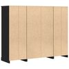 vidaXL Highboard Rovere Nero 132 x 35.5 x 103.5 cm Legno multistrato