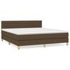 vidaXL Giroletto a Molle con Materasso Marrone Scuro 160x200cm Tessuto