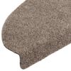 vidaXL Tappetini per scale autoadesivi 5 pz 65x21x4 cm beige semicircolari grandi