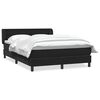 vidaXL Giroletto a Molle con Materasso Nero 140x220 cm in Velluto