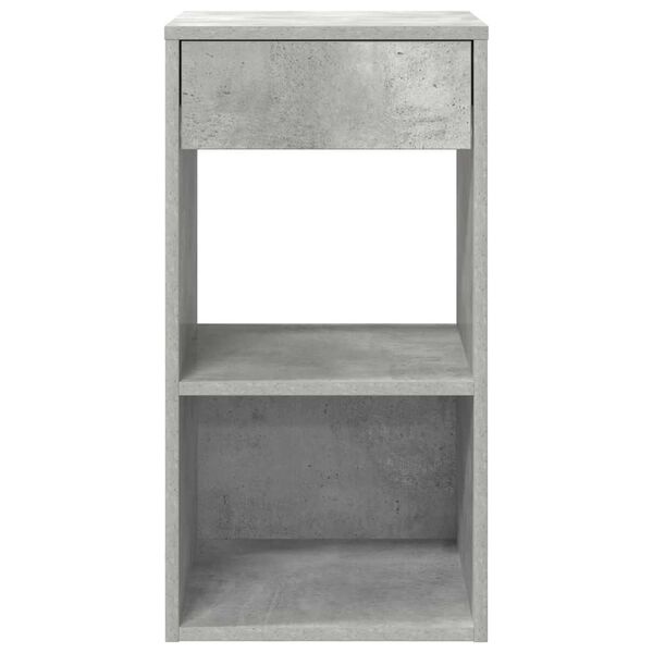 vidaXL Comodini con Cassetto 2 pz Grigio Cemento 35x34x66,5 cm