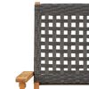 vidaXL Set da Pranzo per Giardino 5pz Nero Polyrattan e Legno Massello