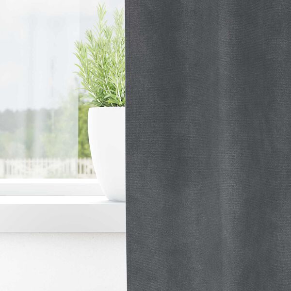 vidaXL Tende oscuranti 2 pcs Grigio chiaro 140 x 225 cm Velluto