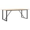 vidaXL Tavolo da Pranzo Telaio a O 200x100x75 cm Legno Pino e Acciaio