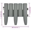 vidaXL Bordature per Prato 36 pz Grigie 10 m in PP