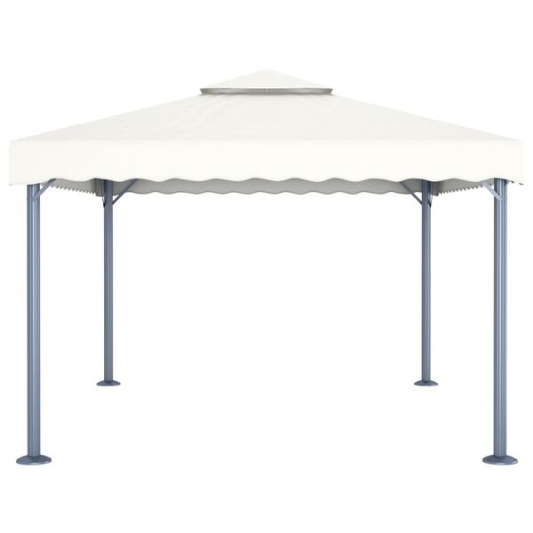 vidaXL Gazebo 400x300 cm Crema Alluminio