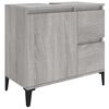 vidaXL Armadietto Bagno Grigio Sonoma 65x33x60 cm in Legno Multistrato