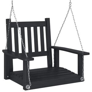 vidaXL Dondolo da Giardino Catene in Metallo Nero in Legno di Abete