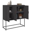 vidaXL Credenza Nera 100,5x39x107 cm in Acciaio