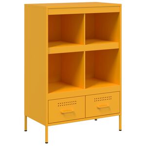 vidaXL Credenza Giallo Senape 68x39x101,5 cm in Acciaio