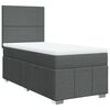 vidaXL Giroletto a Molle con Materasso Grigio Scuro 90x190 cm Tessuto
