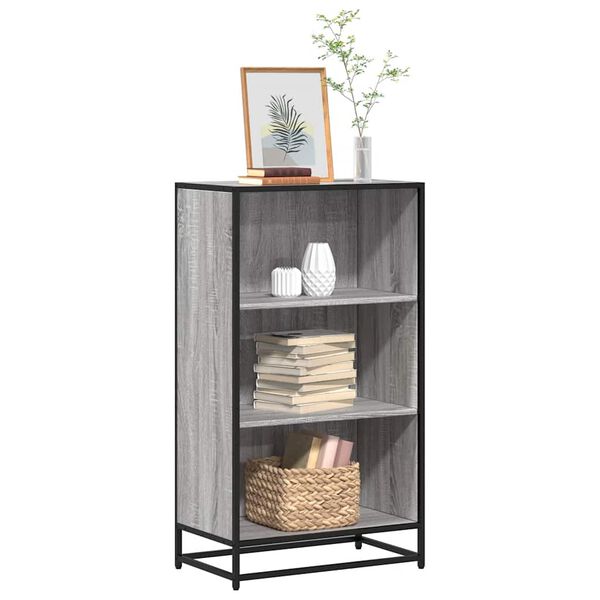 vidaXL Libreria Grigio Sonoma 60x35x107,5 cm in Legno Multistrato