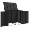 vidaXL Cassa per Spazzatura 2 pcs Nero 65 x 80 x 115 cm Polietilene