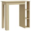 vidaXL Tavolino da Bar con Ripiani Sonoma 102x50x103,5cm in Truciolato