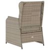 vidaXL Panchina da giardino 2 pcs Grigio chiaro Poly Rattan