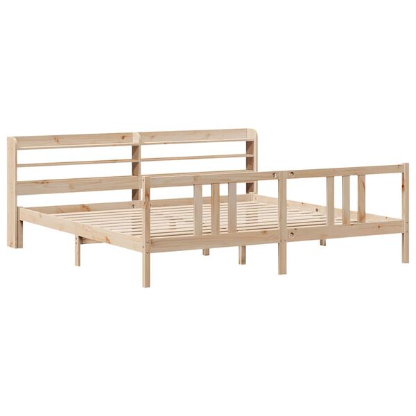 vidaXL Giroletto con Testiera 200x200 cm in Legno Massello di Pino