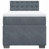 vidaXL Giroletto a Molle con Materasso Grigio Scuro 90x200 cm Velluto