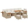 vidaXL Set Divano da Giardino 13 pz 9-Numero di posti Beige e Crema