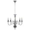 vidaXL Lampadario Argento 5 Lampadine Attacco E14
